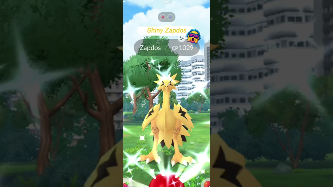 野生の✨ポケモンGOで✨色違いガラルサンダーを捕まえました。#サンダー #ポケモン ゴー #伝説 でんせつ のポケモン