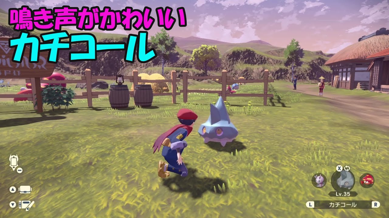 【ポケモンアルセウス】カチコールとのふれあい　意外にも？かなり可愛い鳴き声です