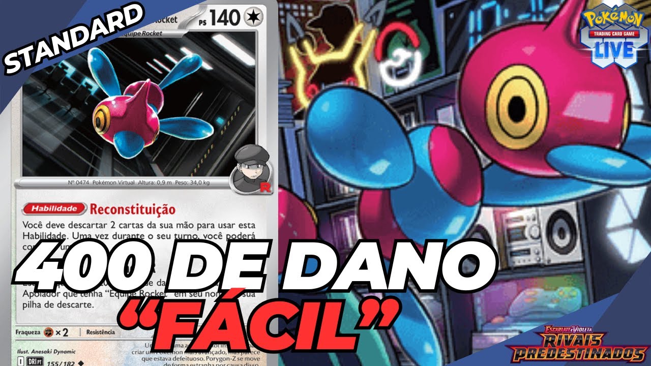 Rocket's Porygon-Z usa e ABUSA da mecânica da equipe rocket! | Gameplay Pokémon TCG Live