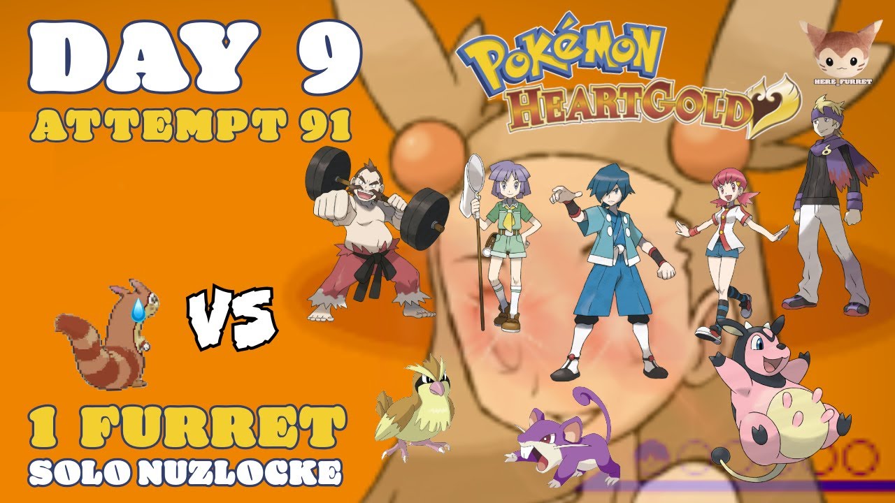 DAY 9  |  Nuzlocking Pokémon HeartGold with one Furret! (Attempt 91...)