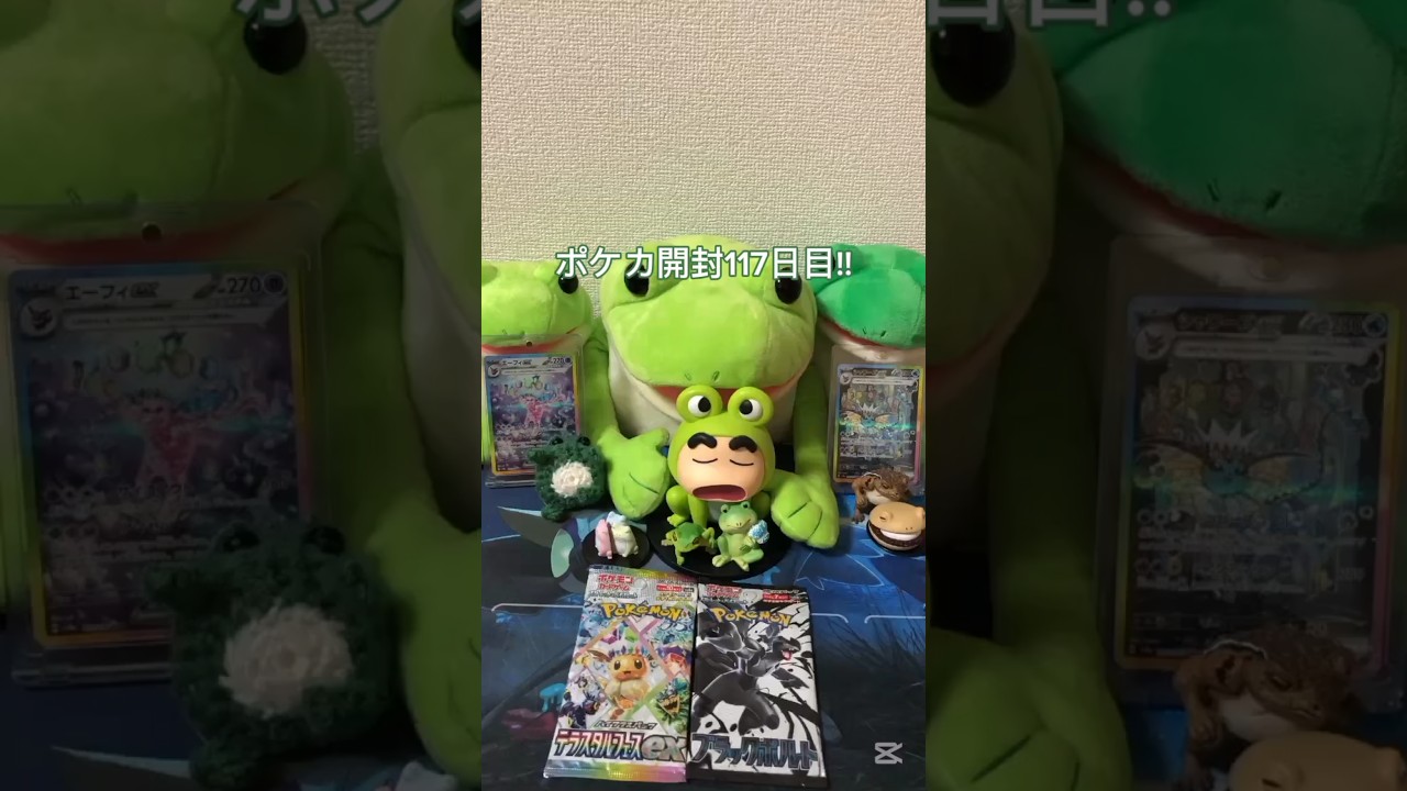 ポケカ開封117日目!!ゼクロムをGET!?#ポケモン #ポケモンカード #カード開封 #shorts #テラスタルフェス #ブラックボルト#かえるくんの2パックチャレンジ