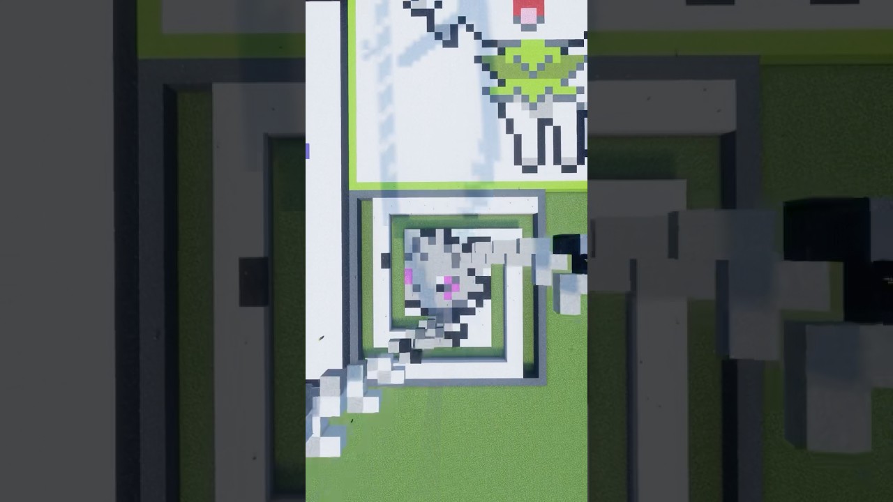 あなたの推しポケモンをマイクラ砂アートで作ります！ニャスパー#minecraft #sandart #shorts