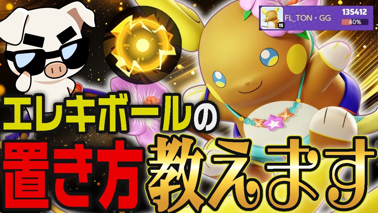 “設置”を〇〇すると180°変わる⁉︎アローラライチュウの奥義教えます【ポケモンユナイト】【FENNEL】