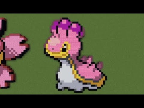 ［マイクラ］黙々とカラナクシ（にしのうみ）を作る［ポケモンドット絵］