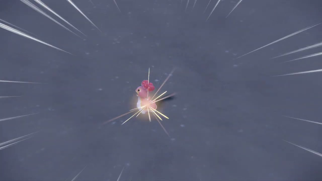 カラナクシ(にしのうみの姿)　色違い　14～16秒にかけて、急激な画面の回転に注意です