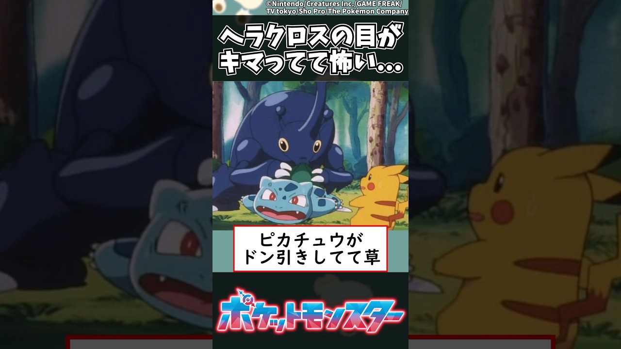 【ポケモン】ヘラクロスの目がキマってて怖い... #shorts