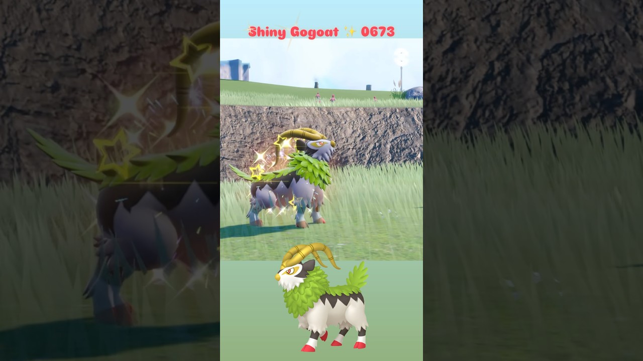 Shiny Gogoat ✨ 0673 caught in Pokemon Scarlet in the Wild on Switch 2