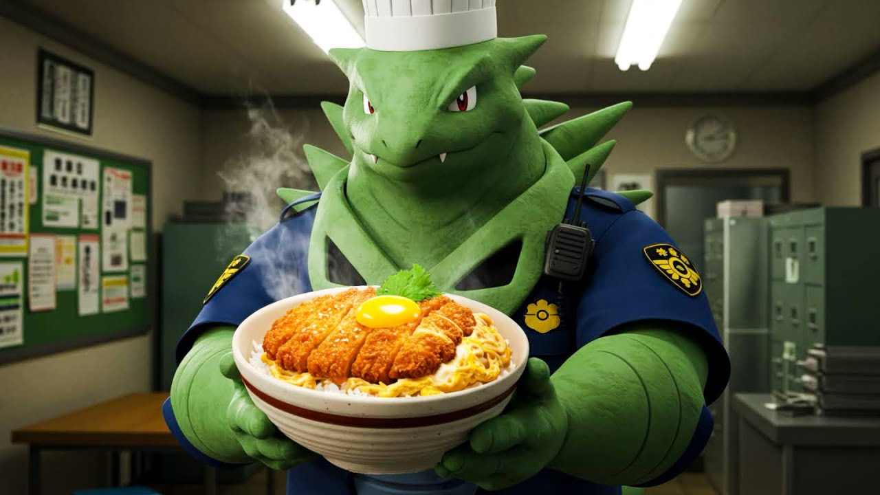 【ポケモン料理】バンギラス警部にカツ丼を作らせたら犯人逃がしすぎた！#ポケモン #pokemon #料理 #cooking