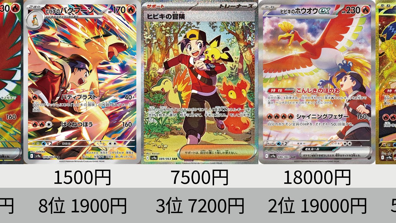 【ポケカ】バクフーンAR高騰！最新相場ランキング！発売から1日後！「熱風のアリーナ」SR以上＋α【Pokémon cards】Market price of Heat wave Arena