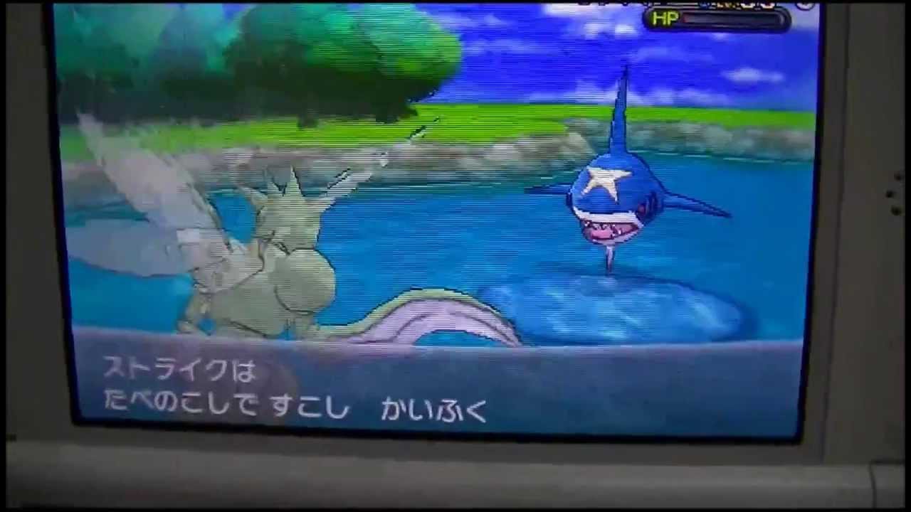 ３ＤＳポケットモンスターＹストライクVSサメハダー捕獲『ハイパーボール』