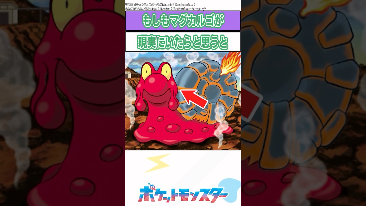 もしもマグカルゴが現実にいたらと思うと…に対するトレーナーたちの反応集　#ポケモン反応集  #shorts  #反応集
