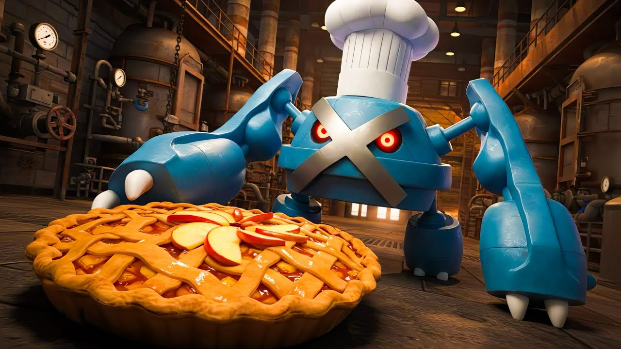 【ポケモン料理】メタグロスシェフにアップルパイを作らせたらコメットパンチすぎた！#ポケモン #pokemon #料理 #cooking