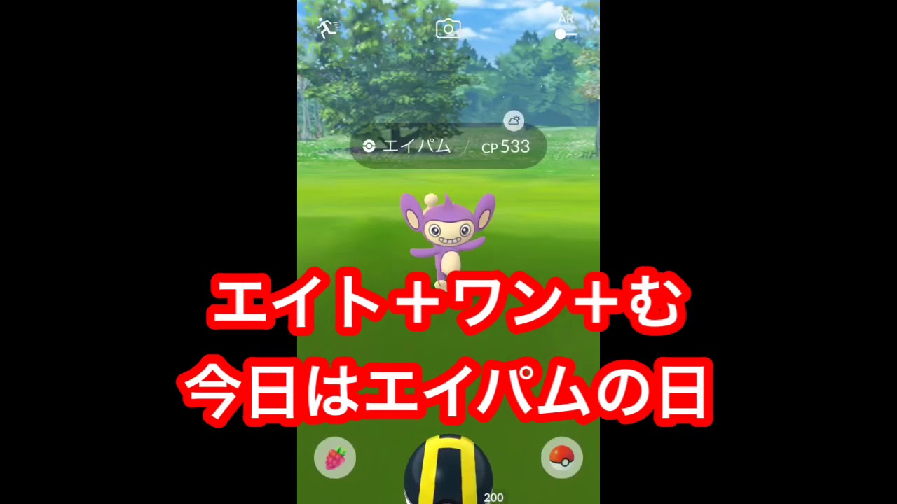 エイパムの日に念願のゲット！！ずっとこの時をまってた☺️【ポケモンGO 】