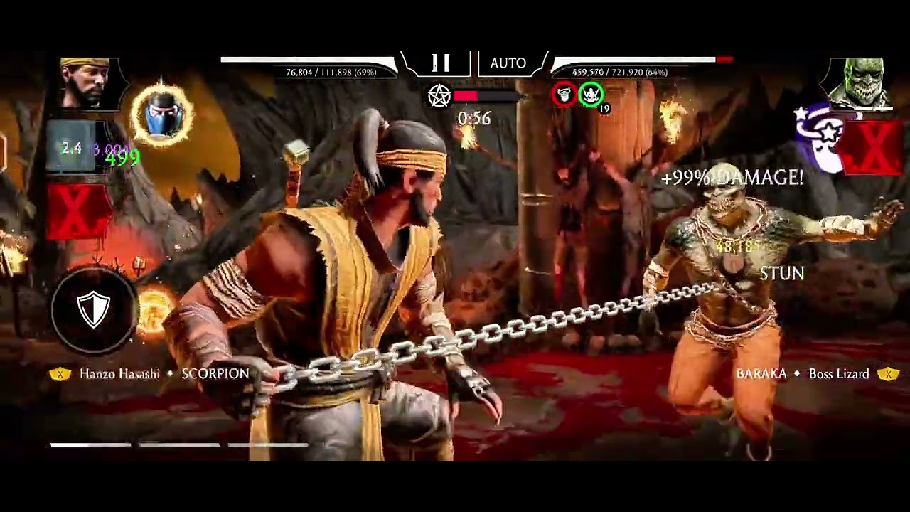 HELLSPAWN Boss Battle 40 Fight + Rewards MK Mobile | New Boss Lizard teem with all new weapons