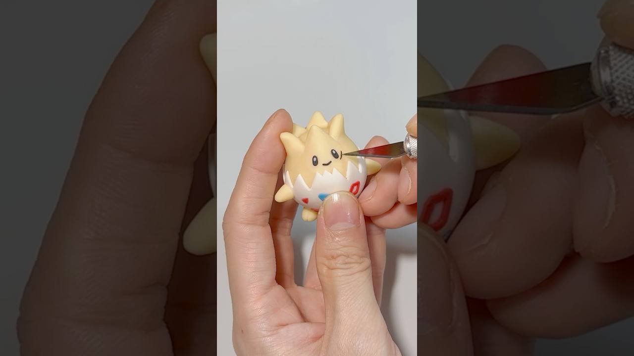 【ポケモン】トゲピーのミニフィギュア作ってみた！#pokemon #clay #miniature #ポケモン #トゲピー #パッケージ