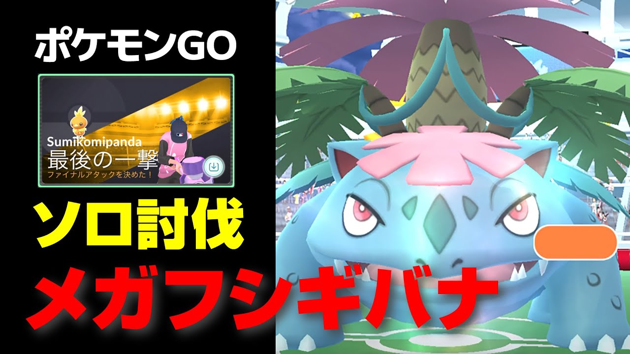 メガフシギバナのソロ討伐・星4レイド【ポケモンGO】