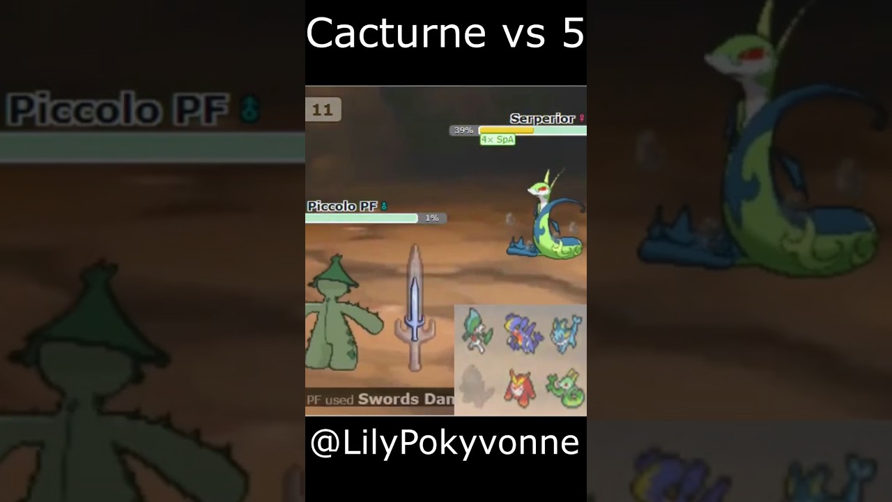 Pokemon Cacturne Barre a 5 #pokemon #batallapokemon #pokemonshorts #pokemonshowdown