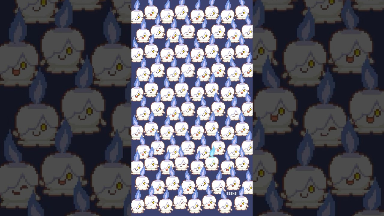 メタモンどーこだ？ #ヒトモシ #ポケモン #メタモン #ドット絵