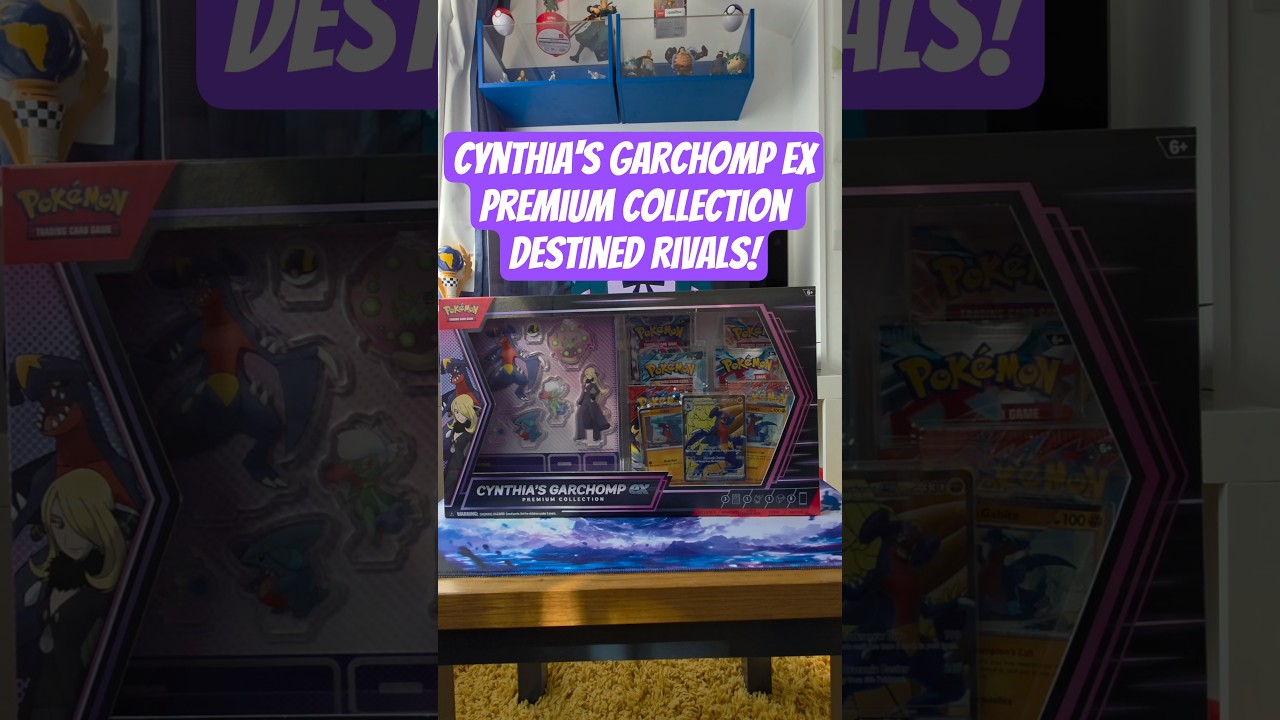 2 packs of Destined Rivals and a gold full art Cynthia's Garchomp EX 🙌🏽 #pokemon #pokemontcg