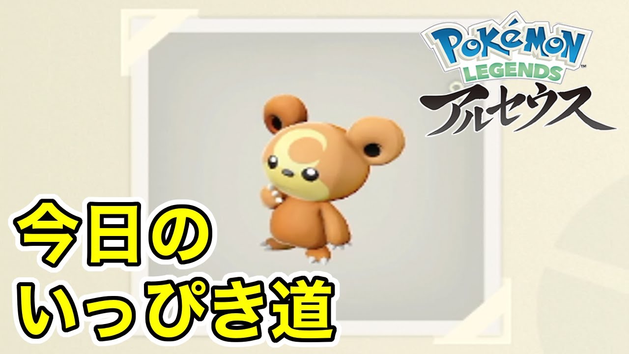 【Pokémon LEGENDS アルセウス】今日のいっぴき道（ヒメグマ）【NS】