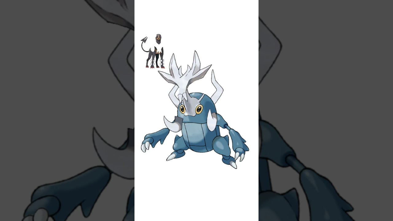 ヘラクロス＋メガヘルガー合成。骨の角のカブトムシ　#ポケモンフュージョン #pokemon #改造ポケモン  #伝説のポケモン #最強ポケモン