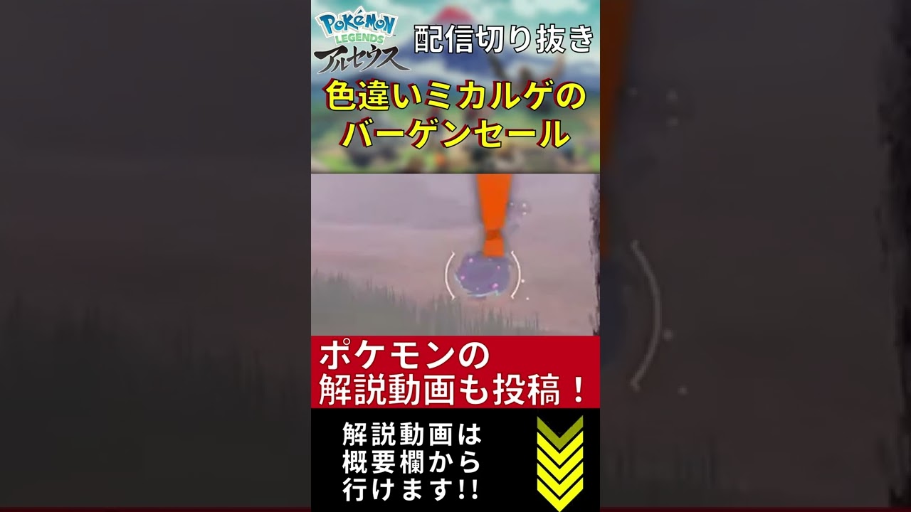 【豪運】色違いミカルゲを連続で２体出してドン引き【Pokémon LEGENDS アルセウス】 #Shorts