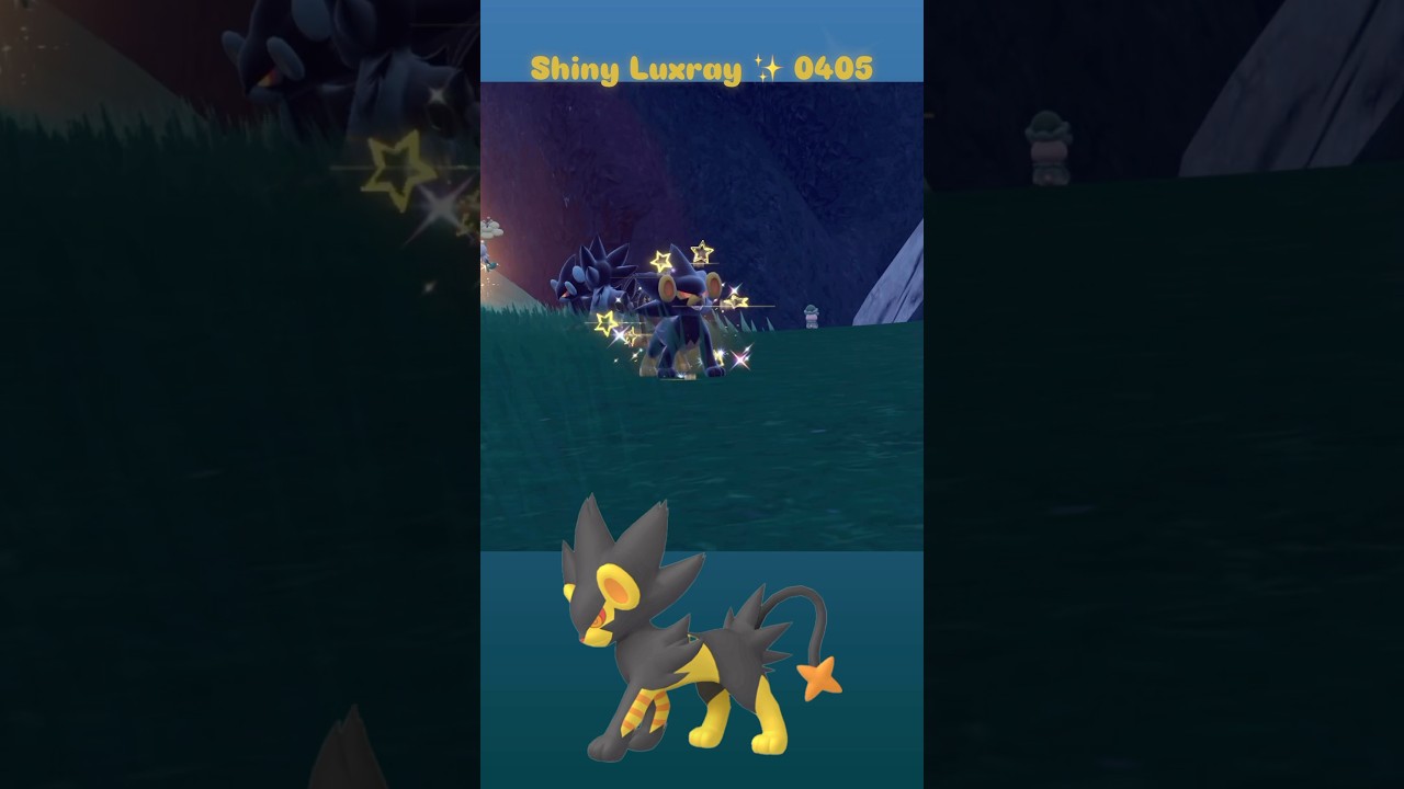 Shiny Luxray ✨ 0405 caught in Pokemon Scarlet with Mass Outbreak on Switch 2