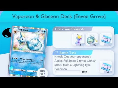 Pokémon TCG Pocket - Step-Up Battle [Intermediate] | Vaporeon & Glaceon Deck (Eevee Grove)