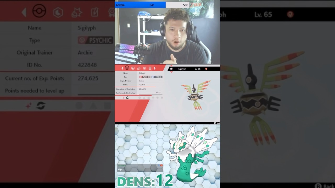 ✨Shiny Sigilyph Reaction✨ #pokemon #pokemonswordshield #shortsviral #shorts #reaction #capcut