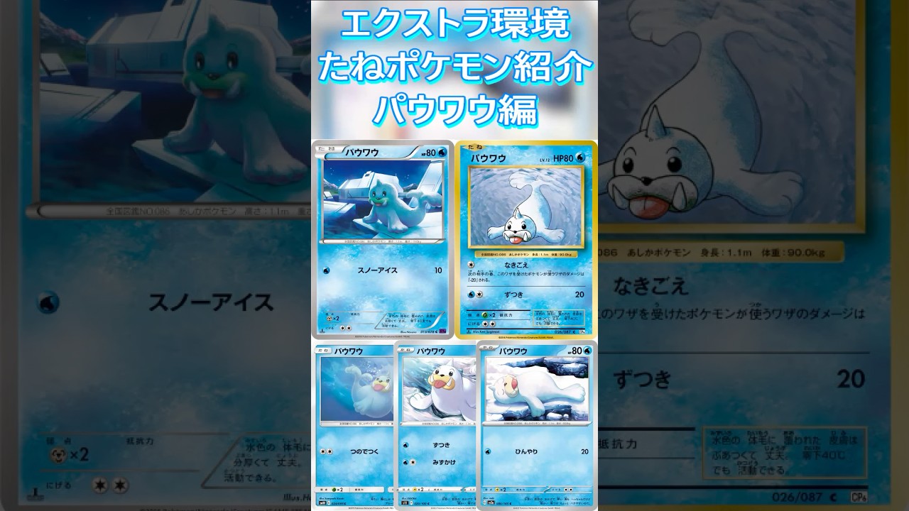 【ポケカ/エクストラ】エクストラおすすめたねポケモン紹介 パウワウ編  #shorts #ポケモンカード #パウワウ #pokemontcg #エクストラバトルの日