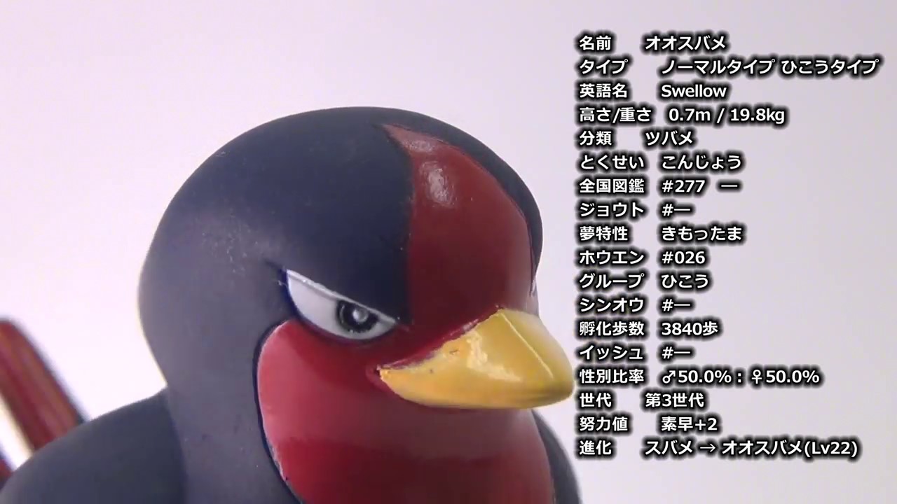 ポケモンキッズ ベストウィシュ ～ミュウツー編～　341．オオスバメ