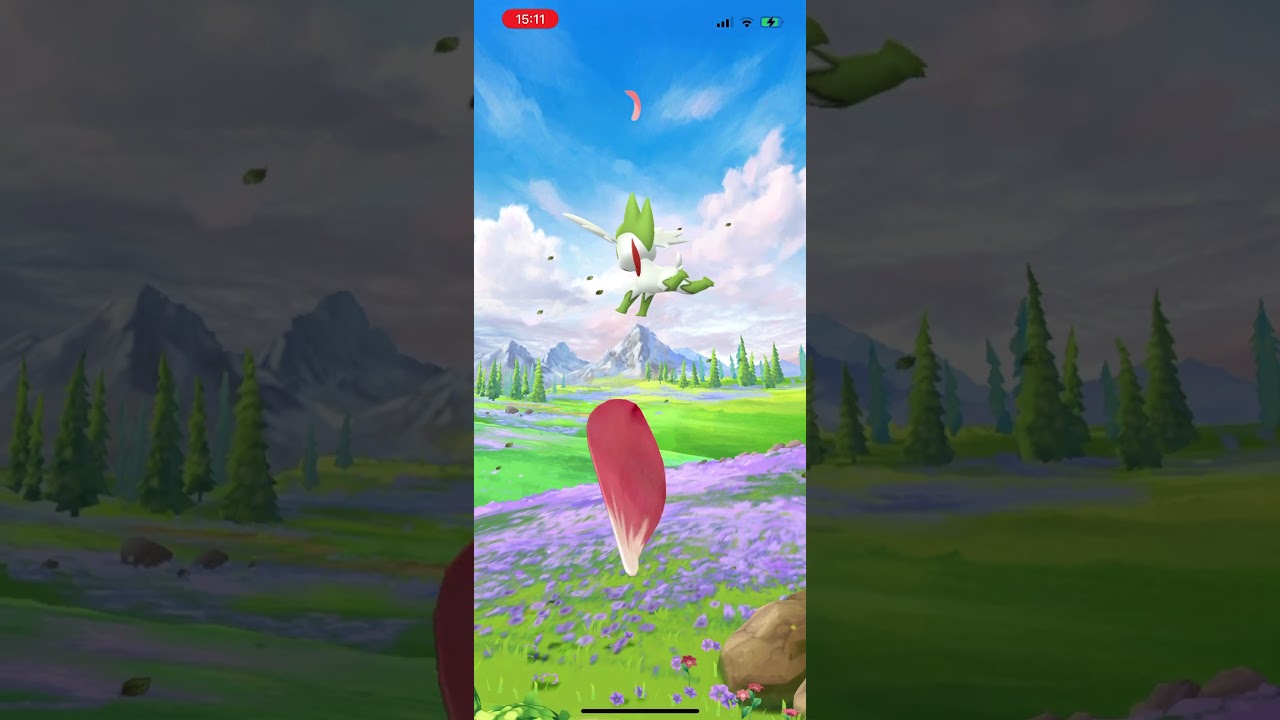 シェイミ（スカイフォルム）　登場シーン　ポケモンgo