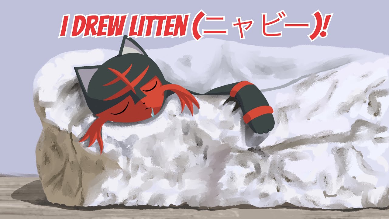 I drew Litten (ニャビー)! #PokéPapi Learns How To Draw #Pokemon