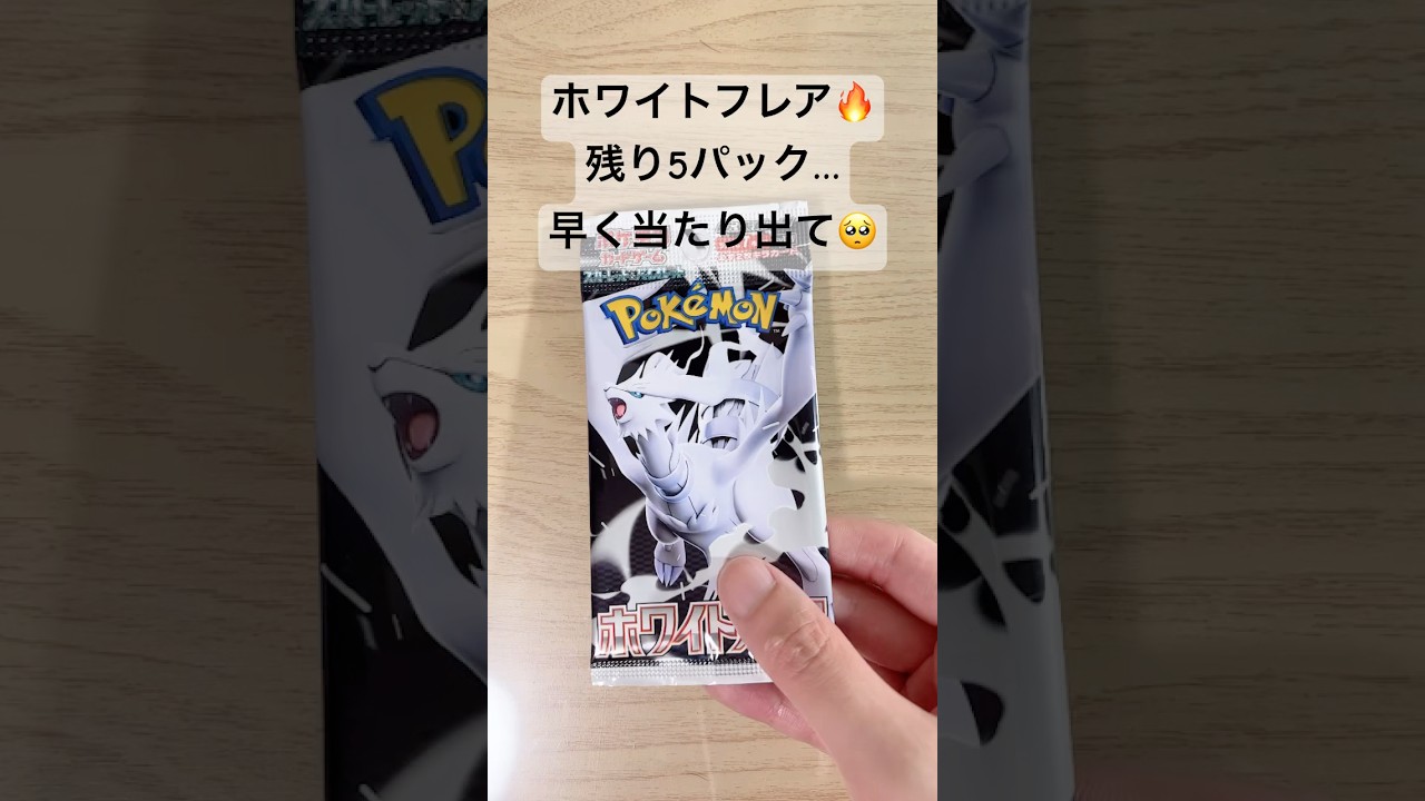 【ポケカ】頼む！レシラムex出てくれ！ #ポケカ   #ポケモンカード   #ポケカ開封   #ホワイトフレア   #shorts
