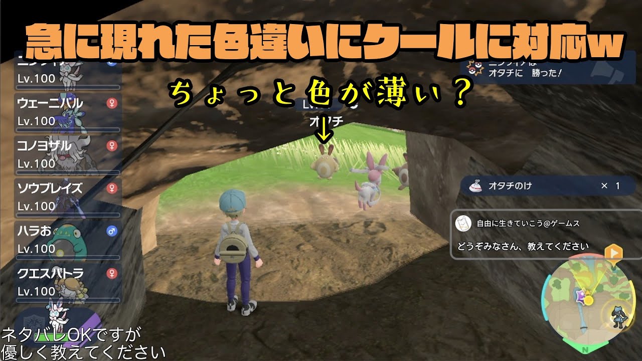 【ポケモンSV】衝撃w色違いオタチ登場するも反応薄すぎる配信者じゅんじゅんがコチラ