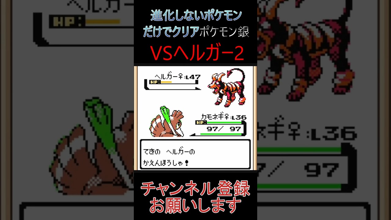 ヘルガー戦2　進化しないポケモンでクリア【ポケモン銀】 #ゲーム実況 #ポケモン実況 #ゲーム