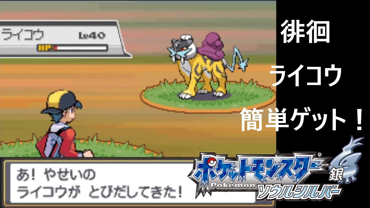 ポケットモンスター　ソウルシルバー　三犬ライコウ　簡単なゲット方法