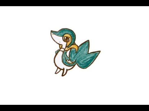 お絵かきNo 2　ツタージャ【ポケモン】