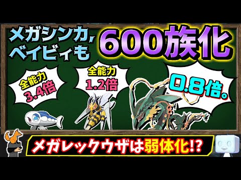 ベイビィやメガシンカも！『600族』相当に変換してみました。600族化したら凄いことになるポケモンまとめ。【ポケモン剣盾】【ゆっくり解説】