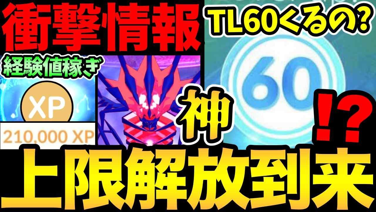 ついにTL60解放か！？意味深な映像が公開！別の可能性も？効率良い経験値の稼ぎ方も！さらにムゲンダイナの神フィールド効果！【 ポケモンGO 】【 GOバトルリーグ 】【 GBL 】【  】