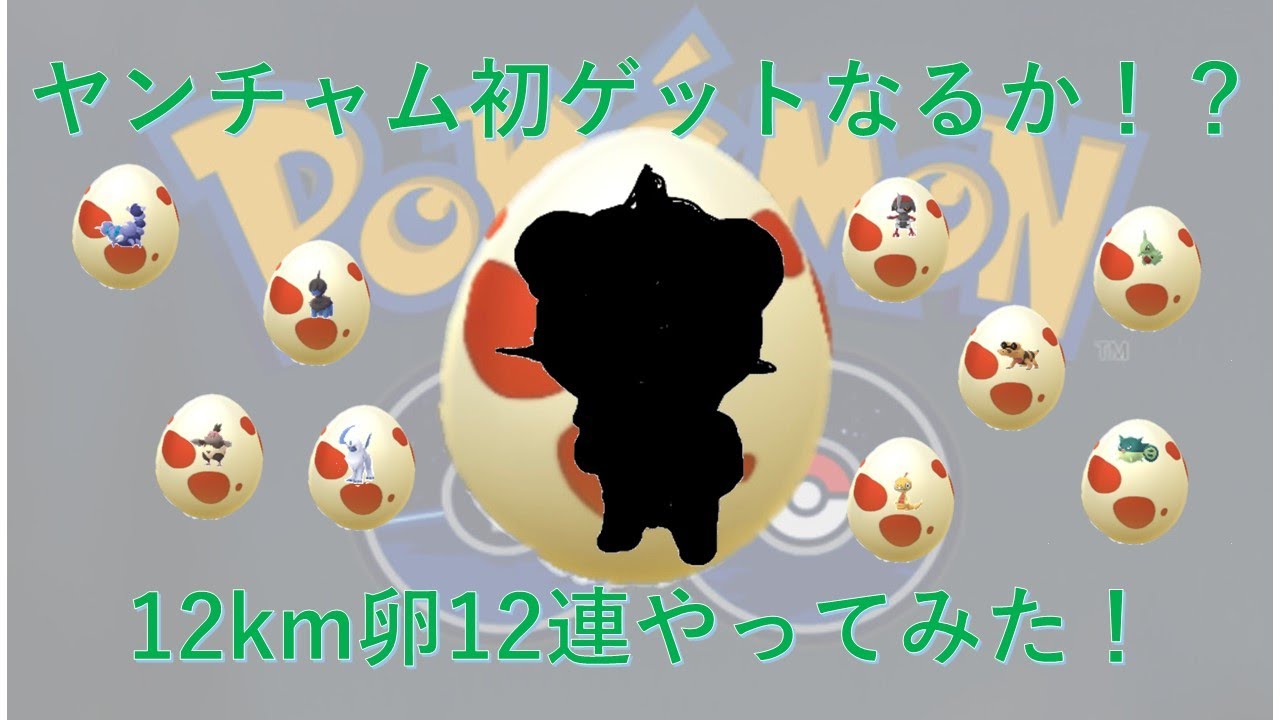 【Pokemon GO】ヤンチャム初ゲットなるか？１２ｋｍタマゴ１２連やってみた！【ポケモンGO】