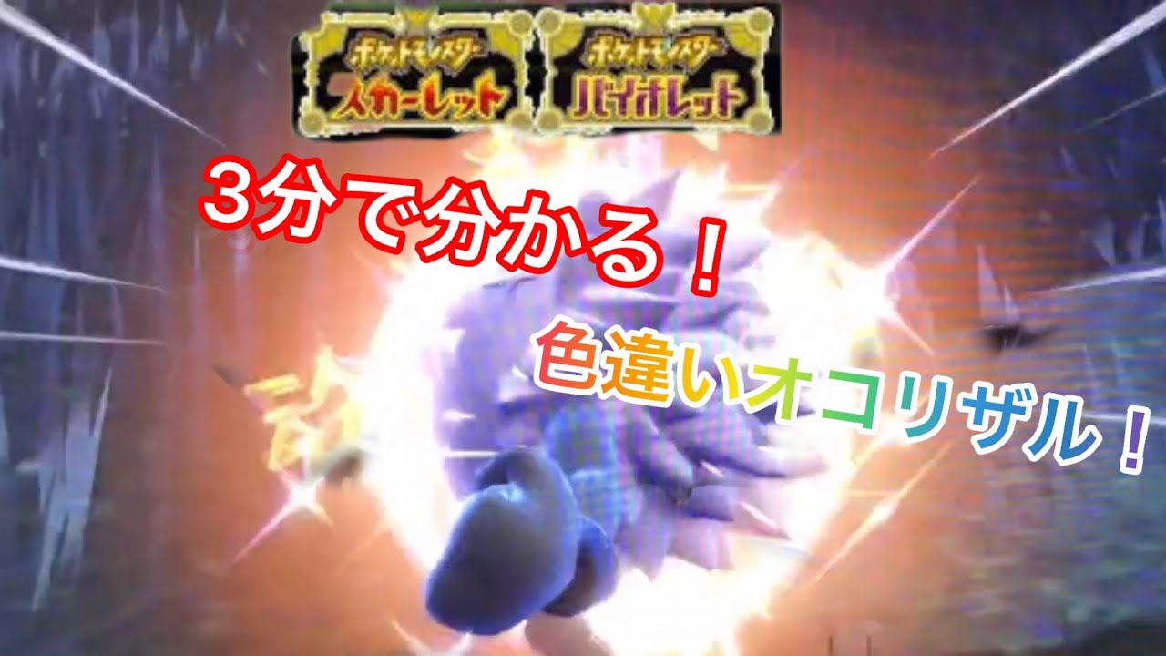 3分で分かる！色違いオコリザルGETの旅！