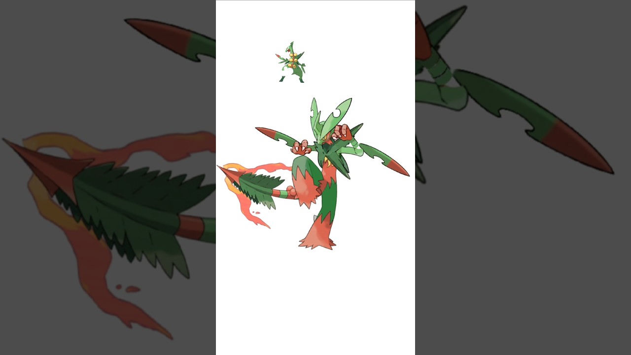 メガバシャーモ＋メガジュカイン合成。太古の竜人　#ポケモンフュージョン #改造ポケモン  #伝説のポケモン #最強ポケモン #色違いポケモン