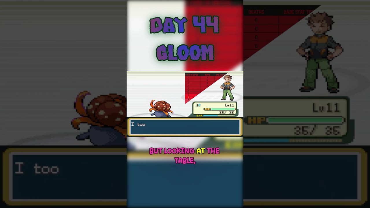 Day 44 - Gloom #pokemon #gaming #shorts #nostalgia #challenge #firered #kanto #brock #retro #brock