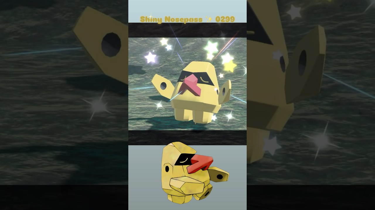 Shiny Nosepass ✨ 0299 caught in Pokemon Legends Arceus with Massive Mass Outbreak