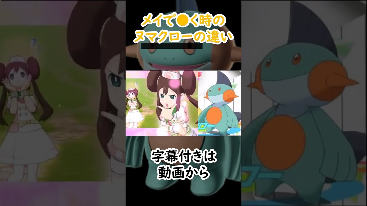 メイで●く時のヌマクローの違い #ヌマクロー #ポケモン #ピストン #メイ 　#piledriver #pokemon