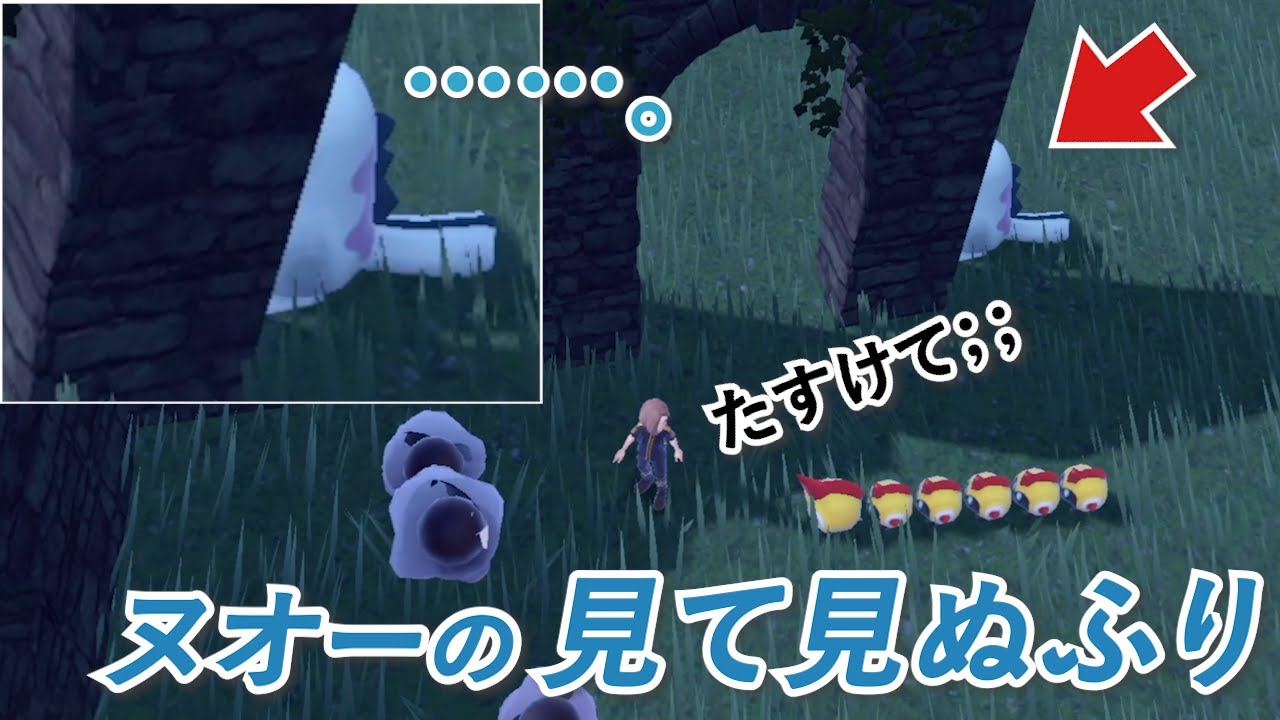 【可愛い】ヌオー、ご主人が襲われそうになるが見て見ぬふりをする【ポケモンSV】