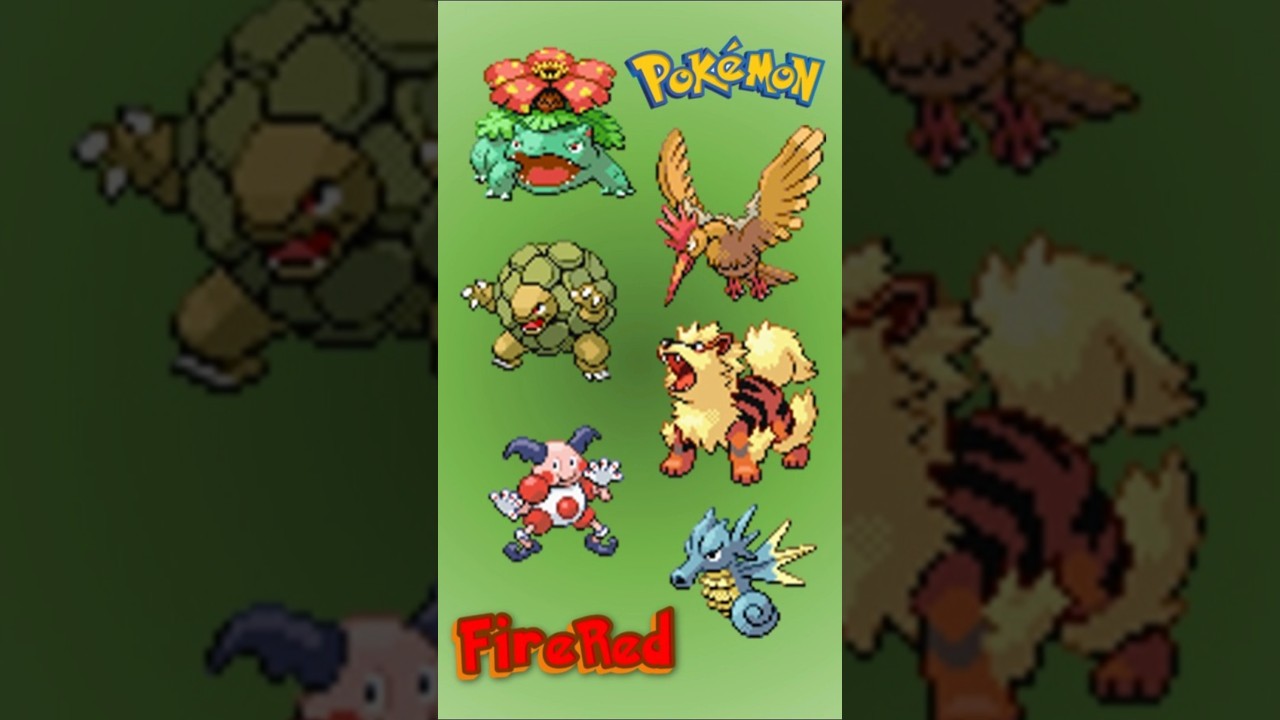 Best team for Pokemon FireRed version (Bulbasaur Edition)  #bestteams #pokemon #firered #bestteam