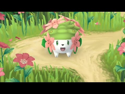 【ポケモンgo】シェイミ・ランドフォルム　捕獲時　登場シーン