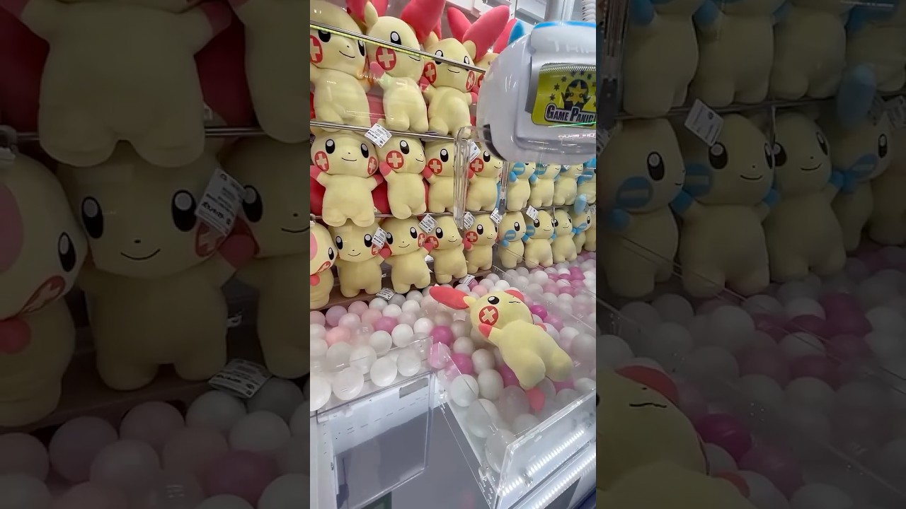 【5手で取れた！】新作プラスル#shorts #viralshorts #ゲームセンター #クレーンゲーム #ufoキャッチャー #ポケモン